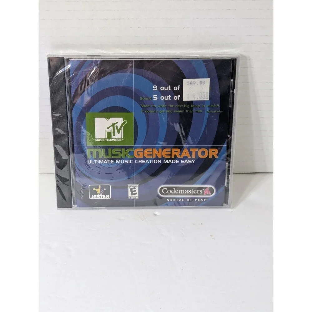 MTV Music Generator Jewel Case (PC, 2000) NOS Y2K Sealed Rare
